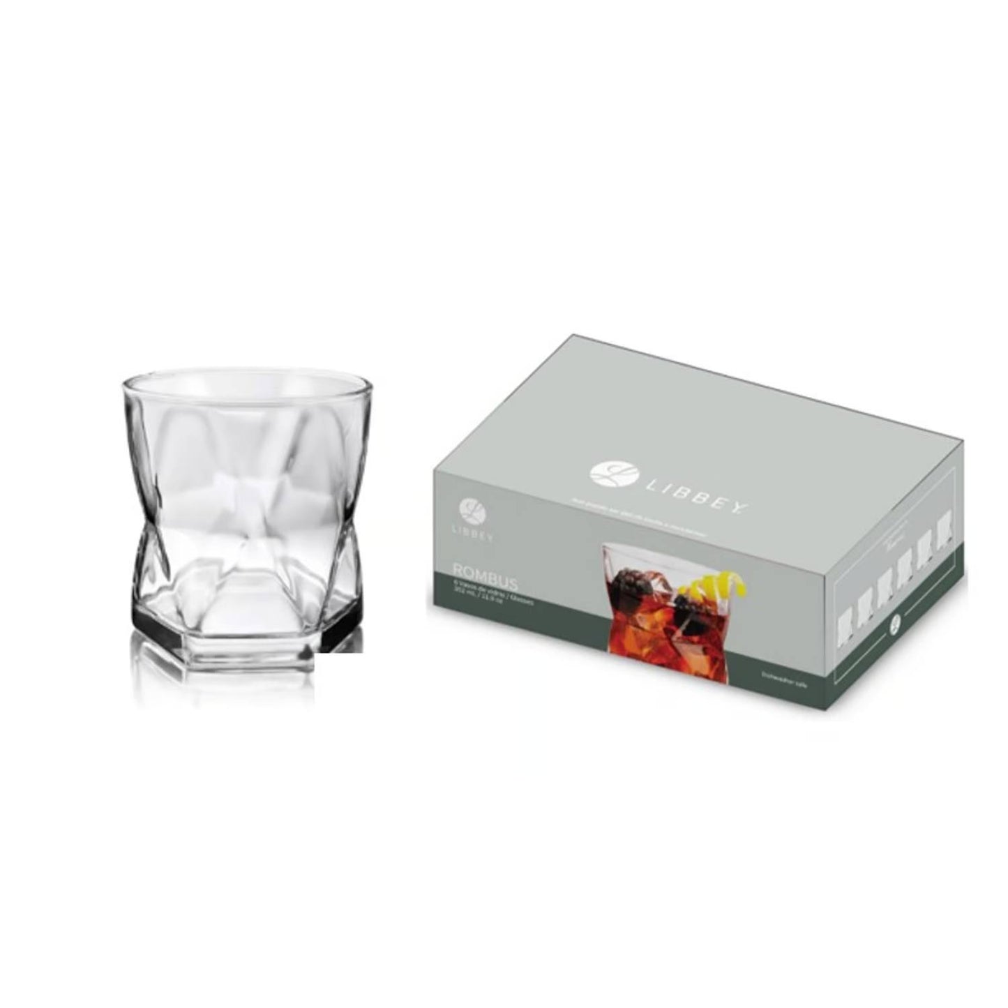 SET 6 VASOS ROMBUS DOF 352 ML