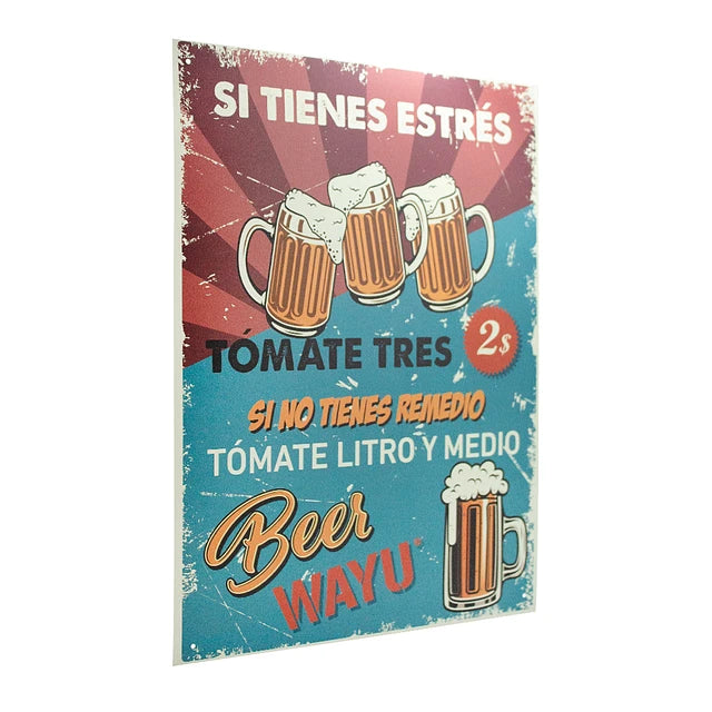 Cuadro Deco Beer 40*30Cm Wayu