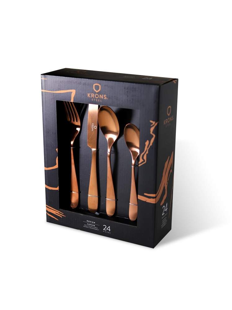 Set cuchillería Copper 24 piezas
