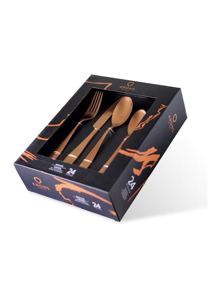 Set cuchillería Copper 24 piezas