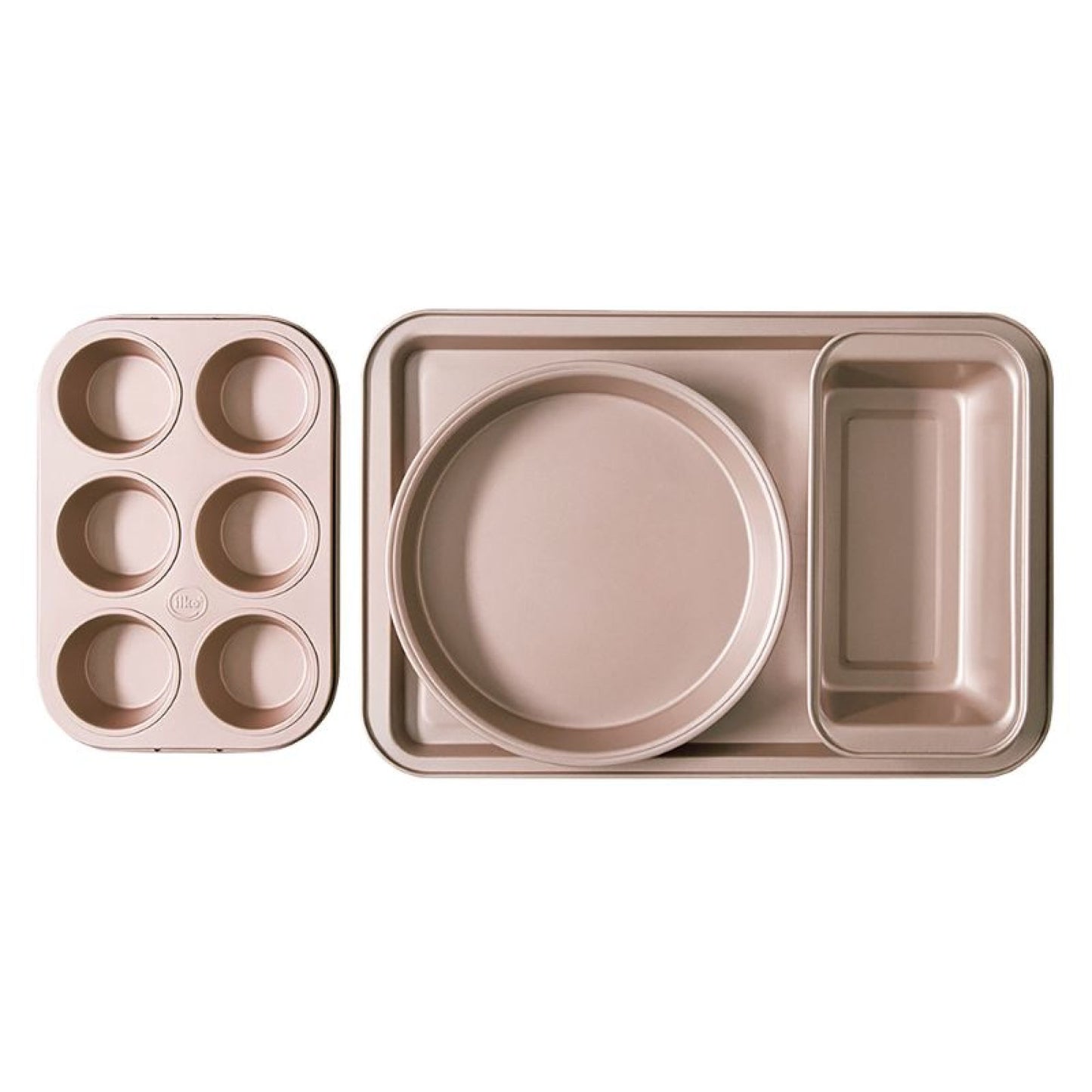 Set 4 Moldes Antiadherentes Silver Gold Ilko