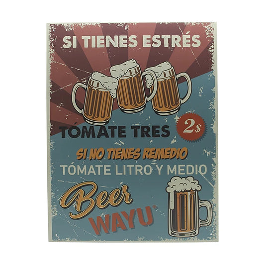 Cuadro Deco Beer 40*30Cm Wayu