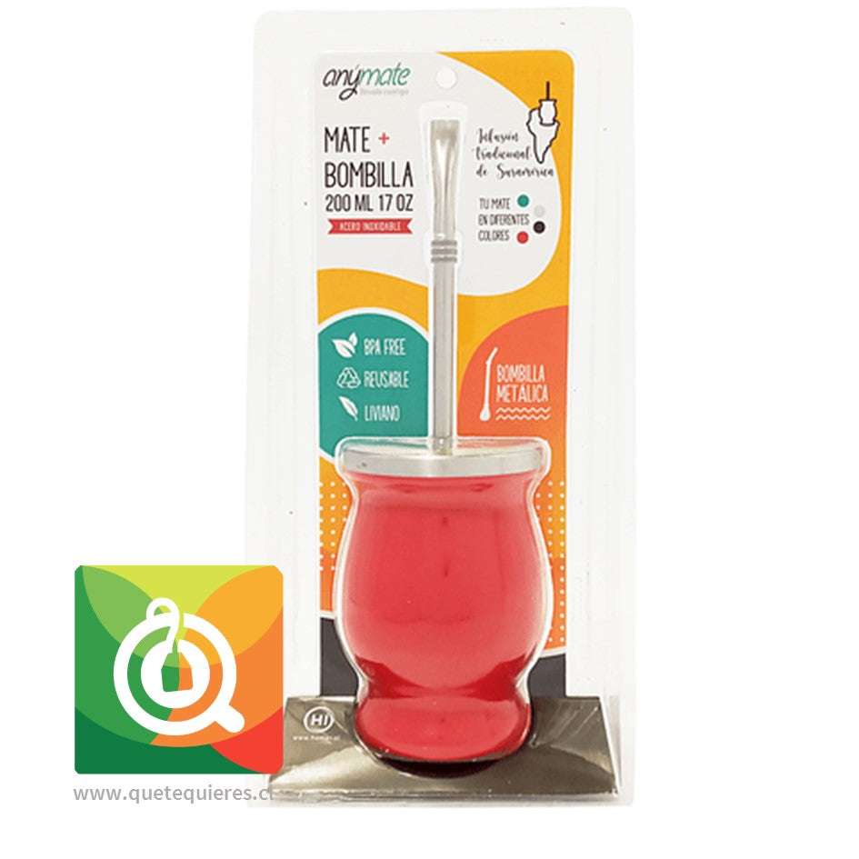 Mate con bombilla Anymate 200ml