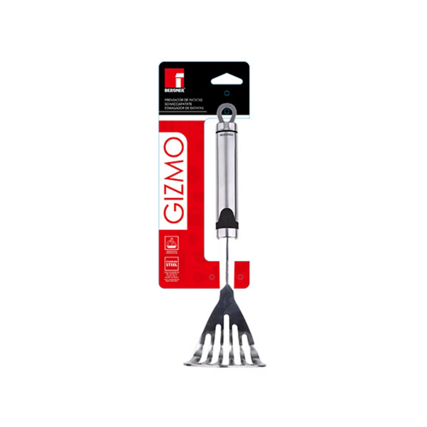 MACHACADOR DE PAPAS 26 CM ACERO INOXIDABLE GIZMO